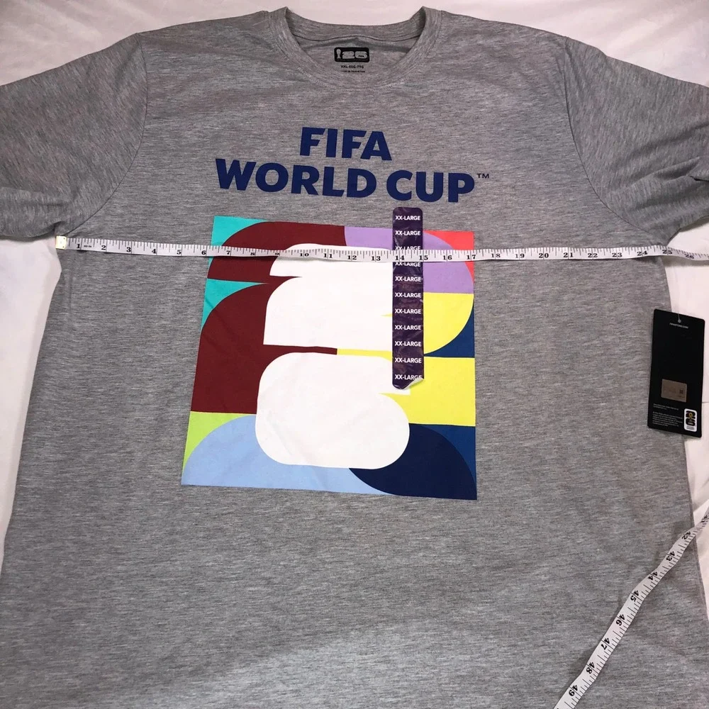 FIFA World Cup 2026 Host Cities T-Shirt Gray XXL Canada Mexico USA Soccer Tee